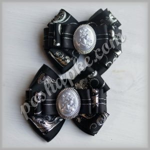 Банты "Черный и серебро"