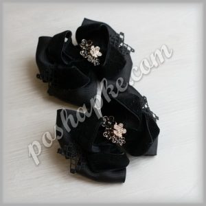 Банты Черный бархат