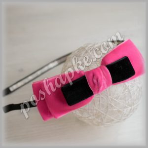 Ободок Велюр розовый