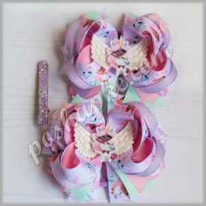 Банты "Hairdorables единорог"