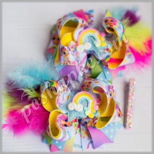 Банты "Hairdorables радуга"